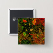 Herbstfarbenes Dekordesign Button (Vorne & Hinten)