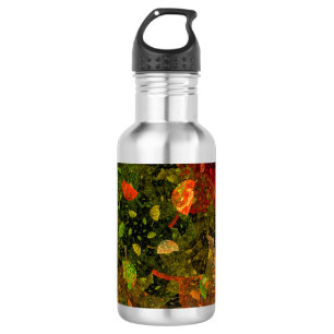 Herbstfarbenes Dekordesign Edelstahlflasche