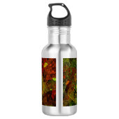 Herbstfarbenes Dekordesign Edelstahlflasche (Rückseite)