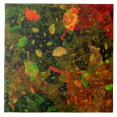 Herbstfarbenes Dekordesign Fliese (Vorderseite)