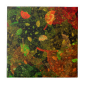 Herbstfarbenes Dekordesign Fliese (Vorderseite)