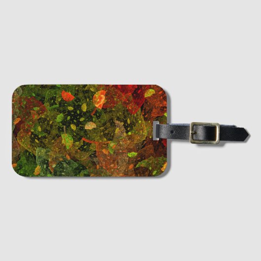 Herbstfarbenes Dekordesign Gepäckanhänger (Vorderseite (Horizontal))