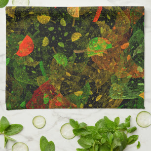 Herbstfarbenes Dekordesign Geschirrtuch