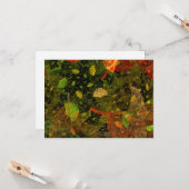 Herbstfarbenes Dekordesign Karte (Vorderseite/Rückseite Beispiel)