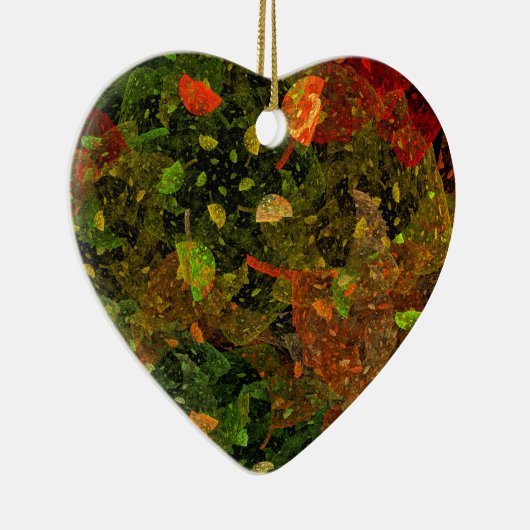 Herbstfarbenes Dekordesign Keramik Ornament (Rechts)