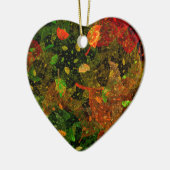 Herbstfarbenes Dekordesign Keramik Ornament (Links)