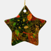 Herbstfarbenes Dekordesign Keramik Ornament (Vorne)