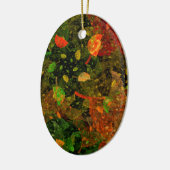 Herbstfarbenes Dekordesign Keramik Ornament (Links)