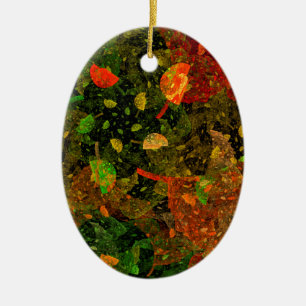 Herbstfarbenes Dekordesign Keramik Ornament