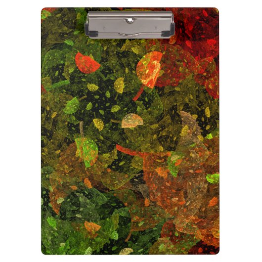 Herbstfarbenes Dekordesign Klemmbrett (Vorderseite)