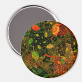 Herbstfarbenes Dekordesign Magnet (Vorderseite/Rückseite)