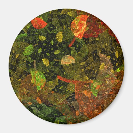 Herbstfarbenes Dekordesign Magnet (Vorne)