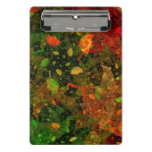 Herbstfarbenes Dekordesign Mini Klemmbrett (Vorderseite)