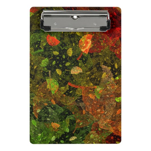 Herbstfarbenes Dekordesign Mini Klemmbrett (Vorderseite)