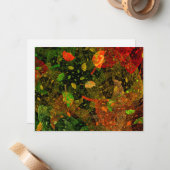 Herbstfarbenes Dekordesign Mitteilungskarte (Vorderseite/Rückseite Beispiel)
