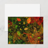Herbstfarbenes Dekordesign Mitteilungskarte (Vorne/Hinten)