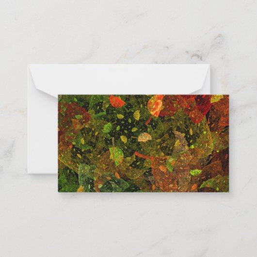 Herbstfarbenes Dekordesign Mitteilungskarte (Vorderseite)