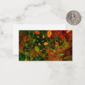 Herbstfarbenes Dekordesign Mitteilungskarte (Vorderseite/Rückseite Beispiel)