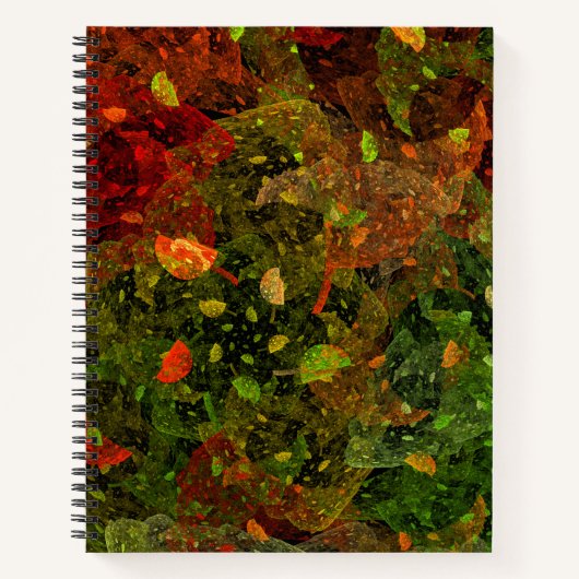 Herbstfarbenes Dekordesign Notizblock (Vorderseite)