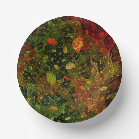 Herbstfarbenes Dekordesign Pappteller (Vorderseite)