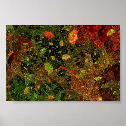 Herbstfarbenes Dekordesign Poster (Vorne)