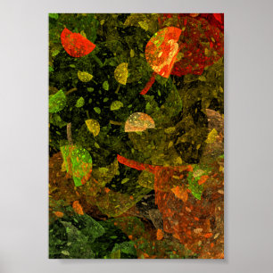 Herbstfarbenes Dekordesign Poster
