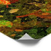 Herbstfarbenes Dekordesign Poster (Ecke)