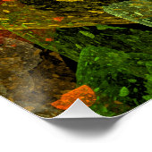 Herbstfarbenes Dekordesign Poster (Ecke)