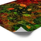 Herbstfarbenes Dekordesign Poster (Ecke)