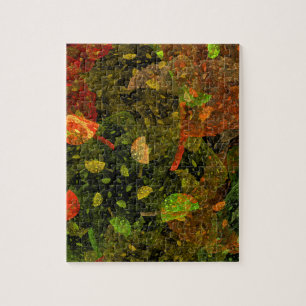 Herbstfarbenes Dekordesign Puzzle
