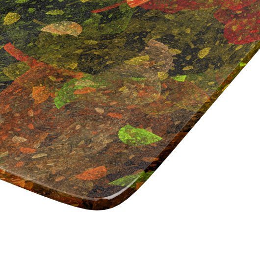 Herbstfarbenes Dekordesign Schneidebrett (Ecke)