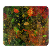 Herbstfarbenes Dekordesign Schneidebrett (Vorderseite)
