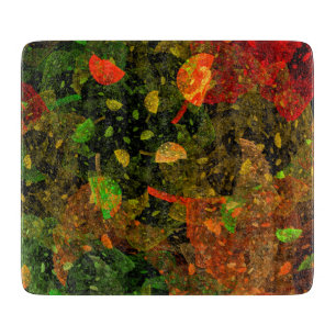 Herbstfarbenes Dekordesign Schneidebrett