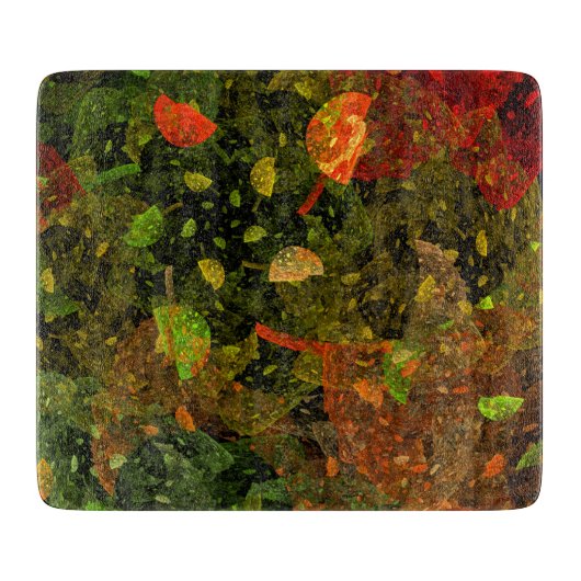 Herbstfarbenes Dekordesign Schneidebrett (Vorderseite)