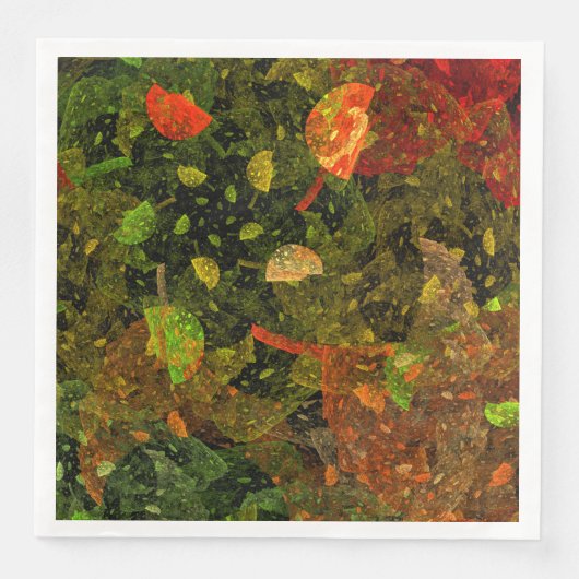 Herbstfarbenes Dekordesign Serviette (Vorderseite)