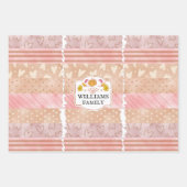 Herbstfarbenfall Personalisiert Familienname Geschenkpapier Set (Vorderseite 2)