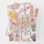 Herbstfarbenfall Personalisiert Familienname Geschenkpapier Set (Beispiel)