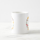 Herbstfarbenfrohe Monogramm Kaffeetasse (Mittel)