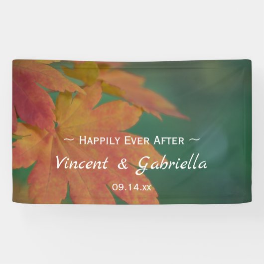 Herbstfarbenhochzeit Banner (Horizontal)