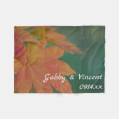 Herbstfarbenhochzeit Fleecedecke (Vorderseite (Horizontal))
