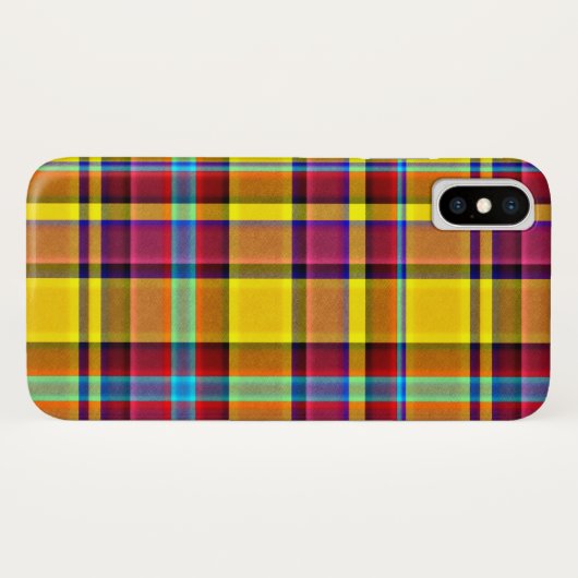 Herbstfarbenkarierter Tartan Case-Mate iPhone Hülle (Rückseite (Horizontal))