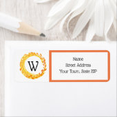 Herbstfarbenleder wirbeln orange gelb (Insitu)