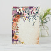 Herbstfarbenleere Aquarellfarben Einladung (Stehend Vorderseite)