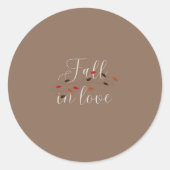 Herbstfarbenpalette in der Liebe Herbstfallen Runder Aufkleber (Vorderseite)