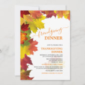 Herbstfarbenprächtige Folios Dank Freundschaftsprä Einladung (Vorderseite)