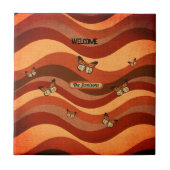 Herbstfarbenschmettern Fliese (Vorderseite)