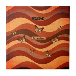 Herbstfarbenschmettern Fliese