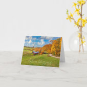 Herbstfarm mit benutzerdefiniertem Text Karte (Gelbe Blume)