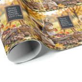 Herbstfarm mit Eichhörnchen Geschenkpapier (Rolleneckpunkt)