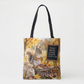 Herbstfarm mit Eichhörnchen Tasche (Vorderseite)